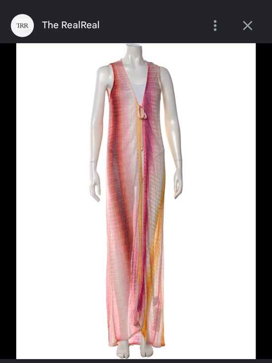 Missoni Dresses & Skirts - Missoni Mare Pink and Yellow Multicolor Sheer Beach Cover Up